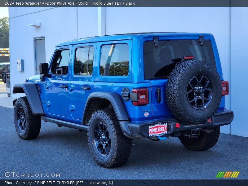 Hydro Blue Pearl / Black 2024 Jeep Wrangler 4-Door Willys 4xe Hybrid