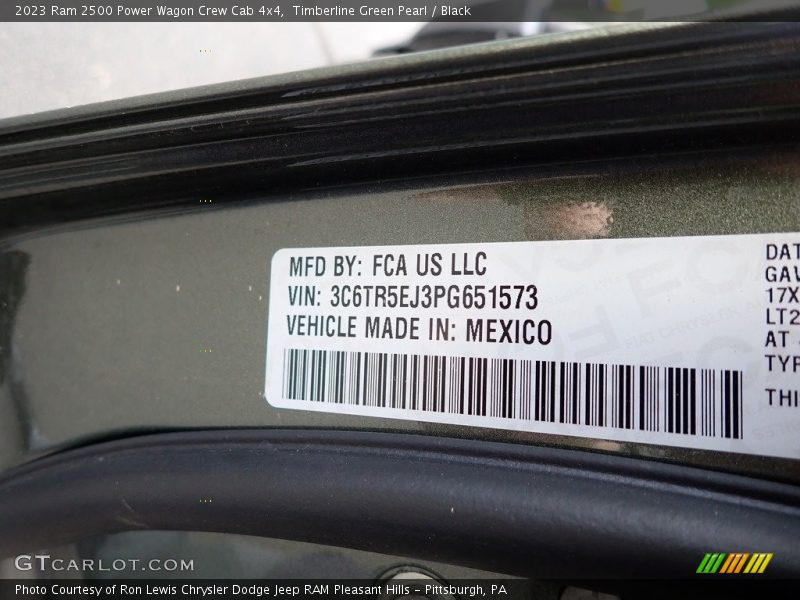 Timberline Green Pearl / Black 2023 Ram 2500 Power Wagon Crew Cab 4x4
