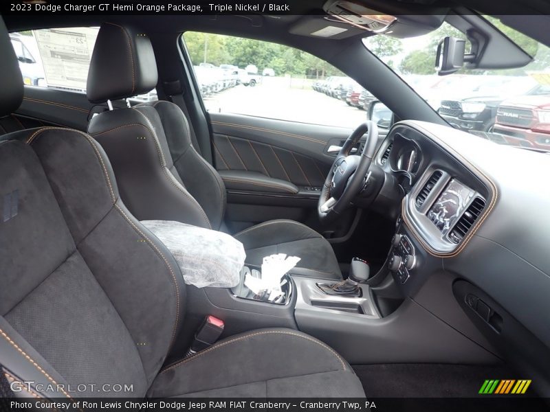 Triple Nickel / Black 2023 Dodge Charger GT Hemi Orange Package