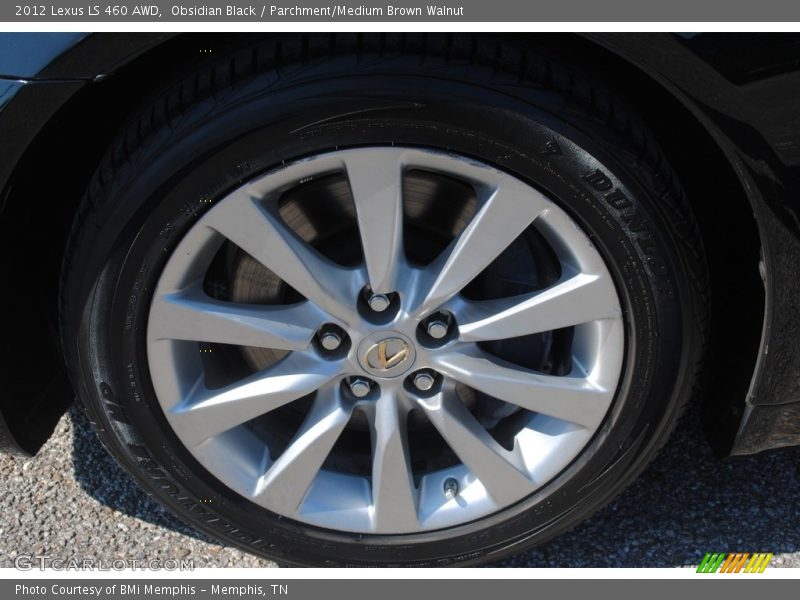 Obsidian Black / Parchment/Medium Brown Walnut 2012 Lexus LS 460 AWD