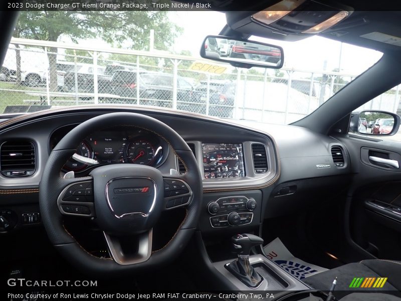 Triple Nickel / Black 2023 Dodge Charger GT Hemi Orange Package