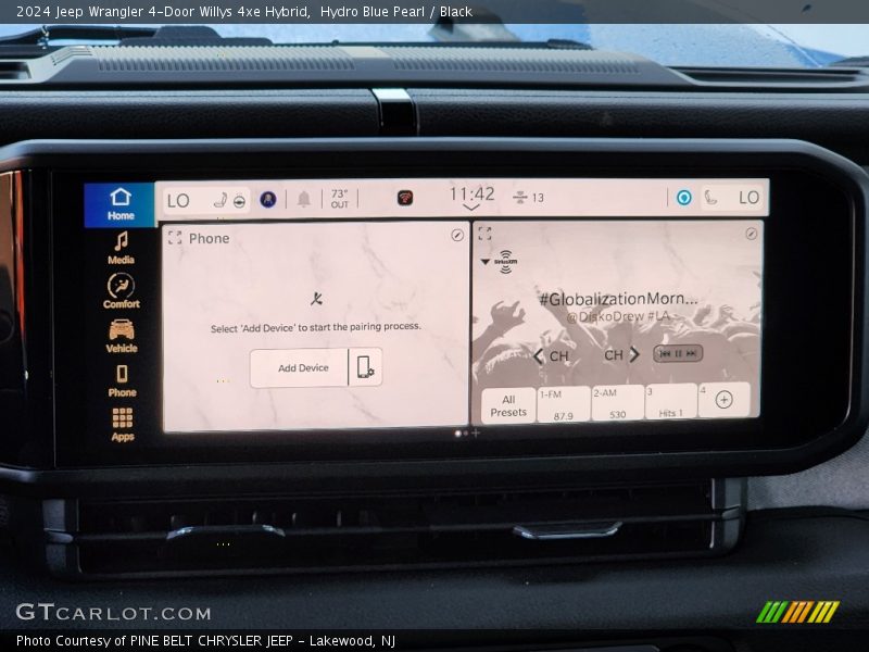 Hydro Blue Pearl / Black 2024 Jeep Wrangler 4-Door Willys 4xe Hybrid