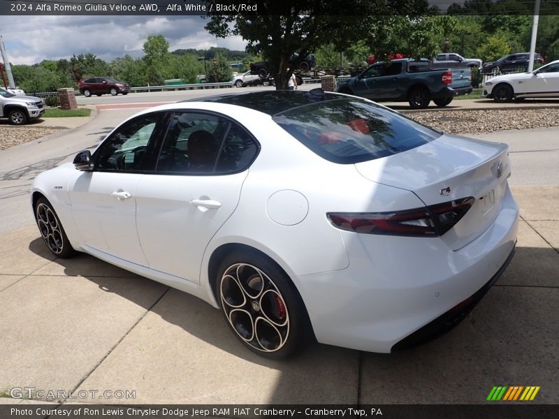 Alfa White / Black/Red 2024 Alfa Romeo Giulia Veloce AWD