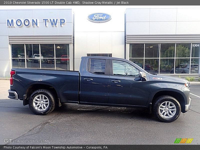 Shadow Gray Metallic / Jet Black 2019 Chevrolet Silverado 1500 LT Double Cab 4WD