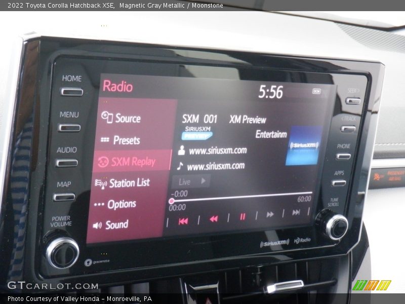 Controls of 2022 Corolla Hatchback XSE
