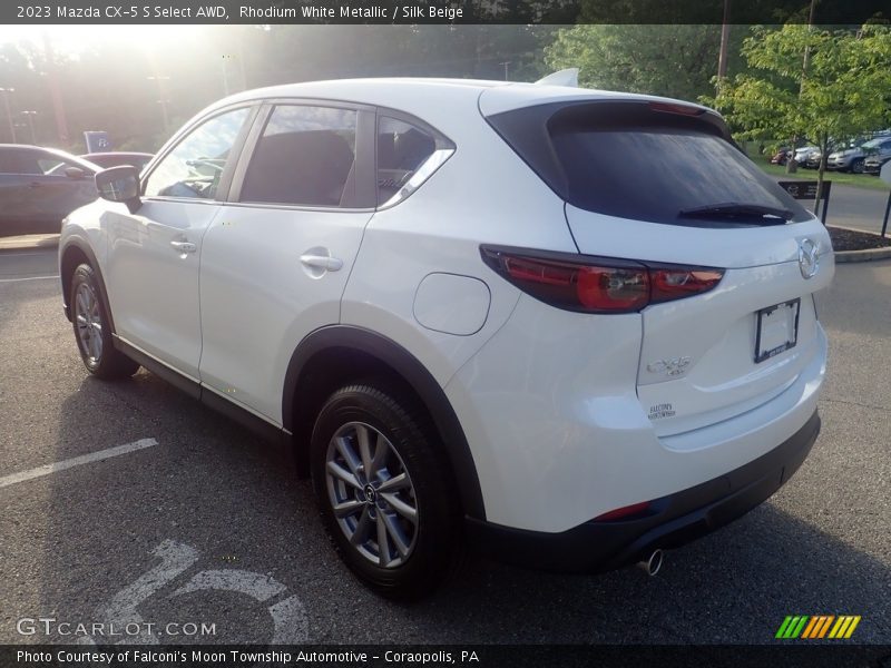 Rhodium White Metallic / Silk Beige 2023 Mazda CX-5 S Select AWD