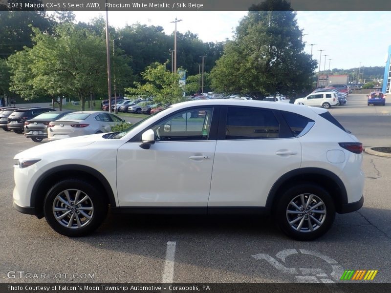 Rhodium White Metallic / Silk Beige 2023 Mazda CX-5 S Select AWD
