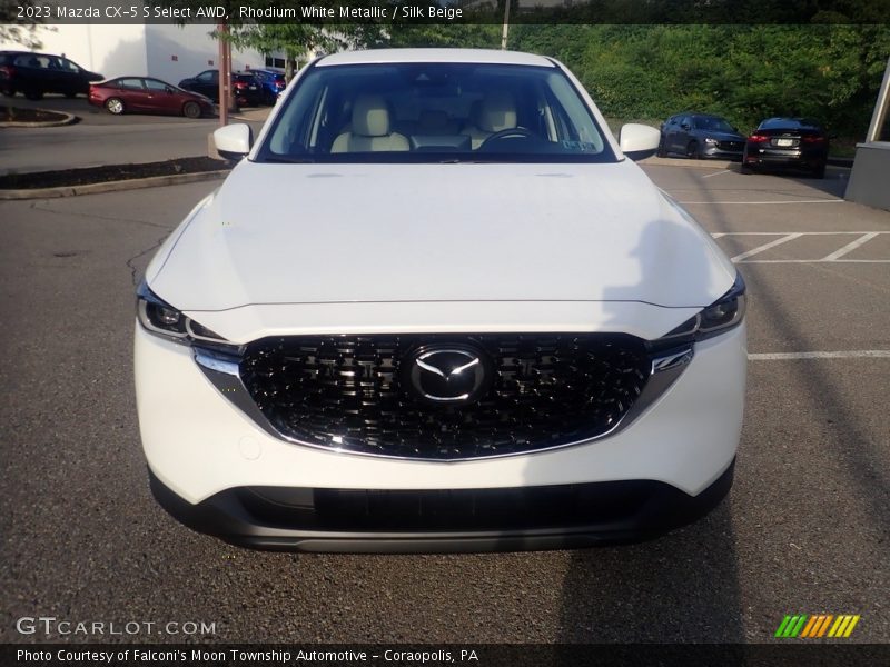 Rhodium White Metallic / Silk Beige 2023 Mazda CX-5 S Select AWD