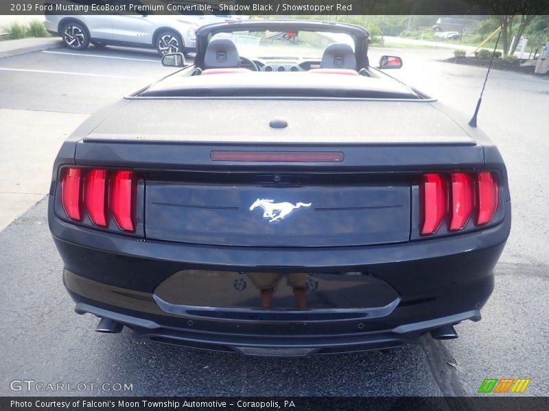 Shadow Black / Showstopper Red 2019 Ford Mustang EcoBoost Premium Convertible