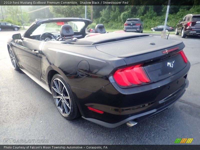 Shadow Black / Showstopper Red 2019 Ford Mustang EcoBoost Premium Convertible
