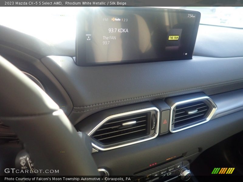 Rhodium White Metallic / Silk Beige 2023 Mazda CX-5 S Select AWD