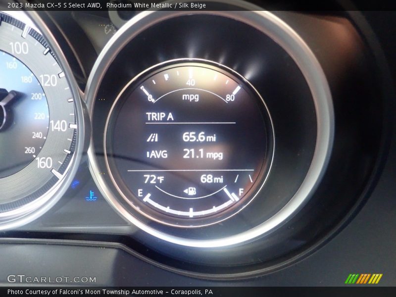 Rhodium White Metallic / Silk Beige 2023 Mazda CX-5 S Select AWD