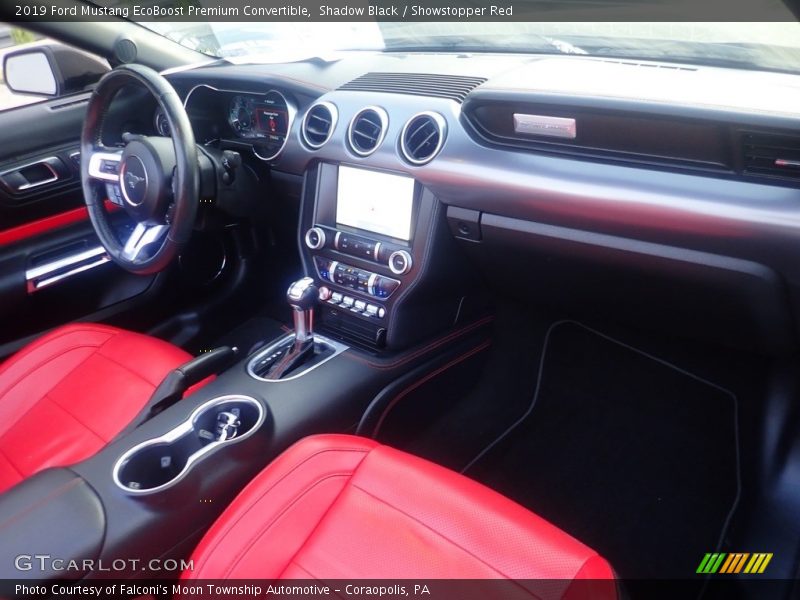 Shadow Black / Showstopper Red 2019 Ford Mustang EcoBoost Premium Convertible