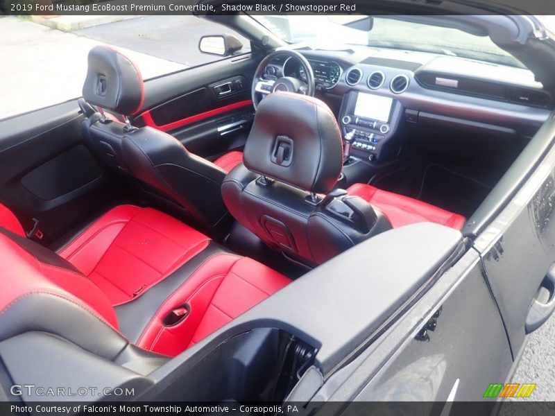Shadow Black / Showstopper Red 2019 Ford Mustang EcoBoost Premium Convertible