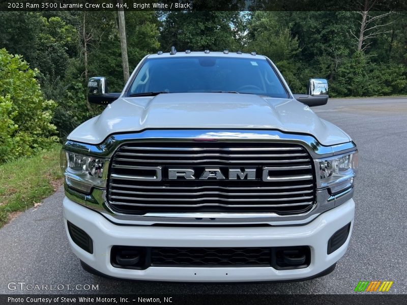 Bright White / Black 2023 Ram 3500 Laramie Crew Cab 4x4