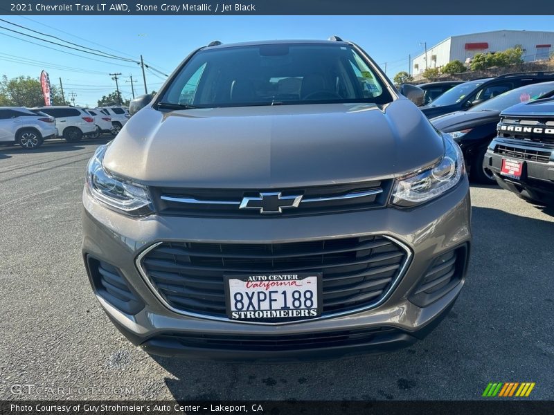Stone Gray Metallic / Jet Black 2021 Chevrolet Trax LT AWD