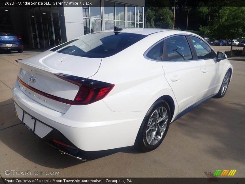 Serenity White / Black 2023 Hyundai Sonata SEL