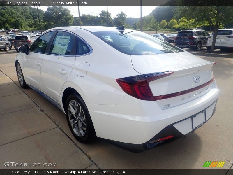 Serenity White / Black 2023 Hyundai Sonata SEL