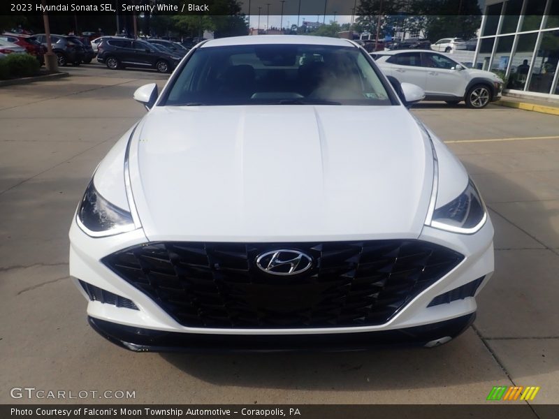 Serenity White / Black 2023 Hyundai Sonata SEL