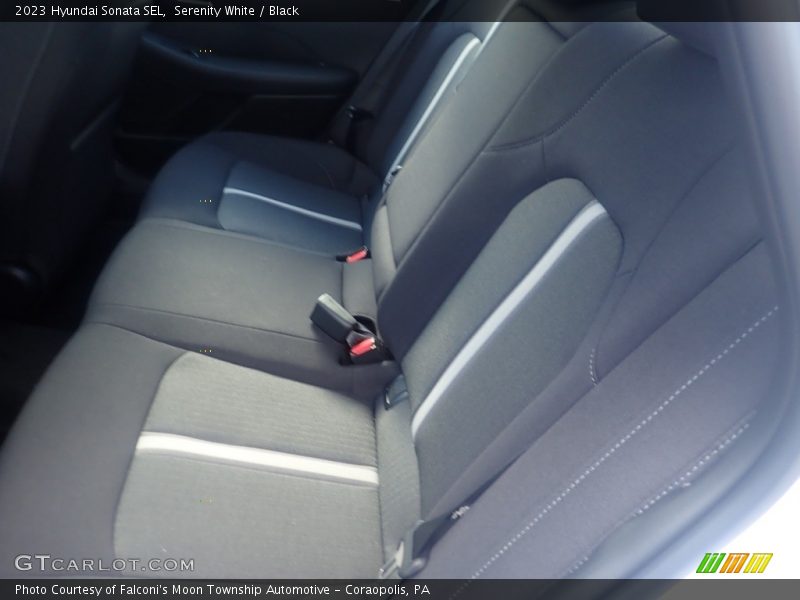 Serenity White / Black 2023 Hyundai Sonata SEL