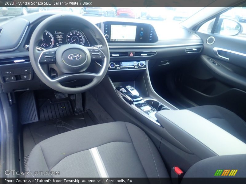 Serenity White / Black 2023 Hyundai Sonata SEL