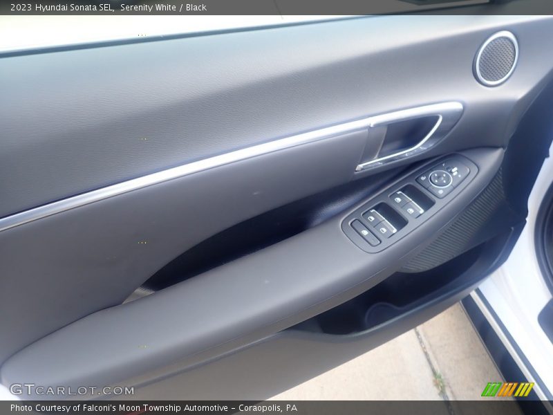 Serenity White / Black 2023 Hyundai Sonata SEL
