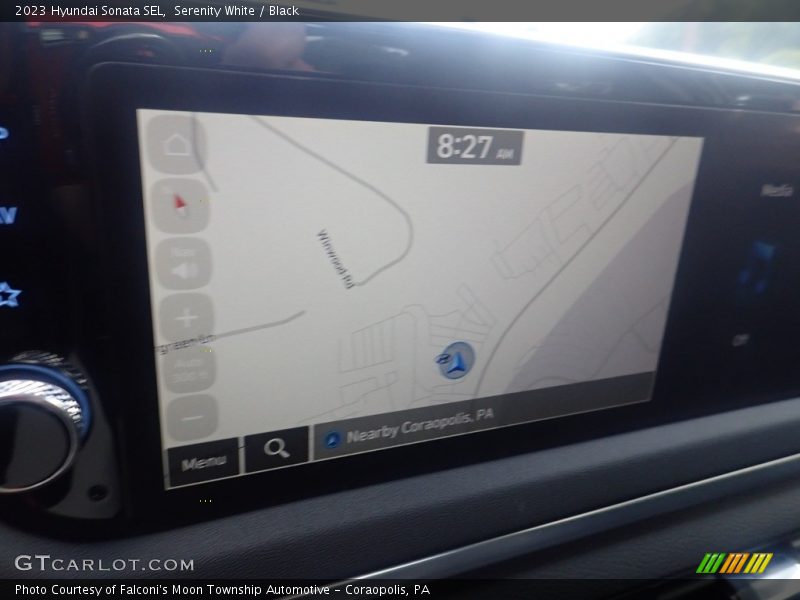 Serenity White / Black 2023 Hyundai Sonata SEL