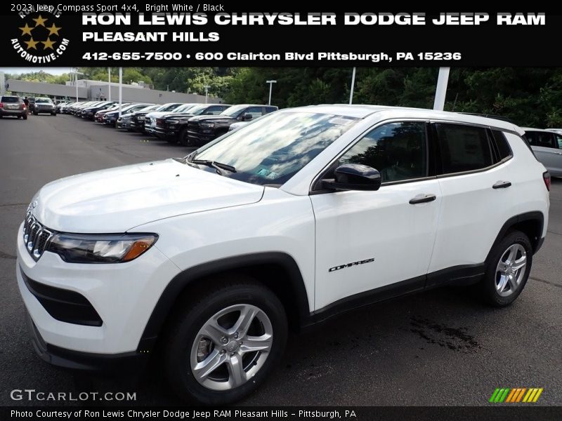 Bright White / Black 2023 Jeep Compass Sport 4x4