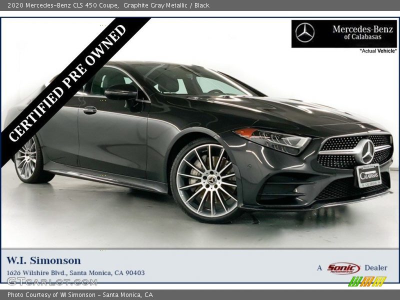 Graphite Gray Metallic / Black 2020 Mercedes-Benz CLS 450 Coupe
