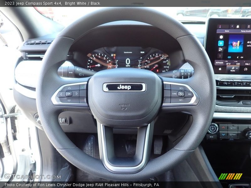 Bright White / Black 2023 Jeep Compass Sport 4x4