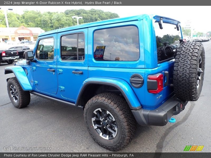 Hydro Blue Pearl / Black 2024 Jeep Wrangler 4-Door Rubicon X 4xe Hybrid