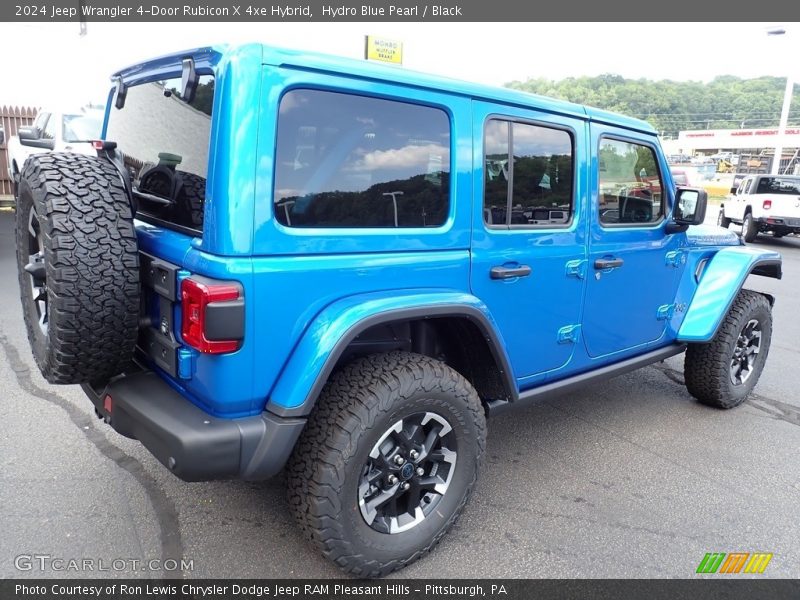 Hydro Blue Pearl / Black 2024 Jeep Wrangler 4-Door Rubicon X 4xe Hybrid