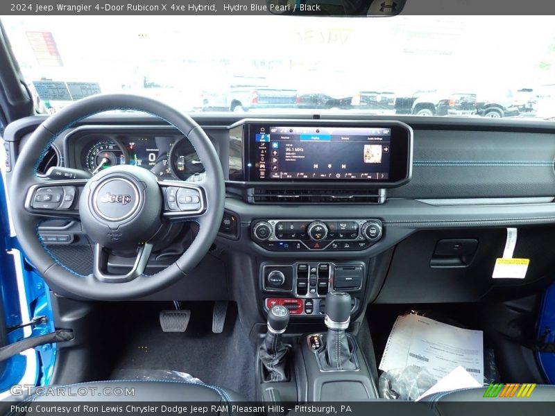 Hydro Blue Pearl / Black 2024 Jeep Wrangler 4-Door Rubicon X 4xe Hybrid