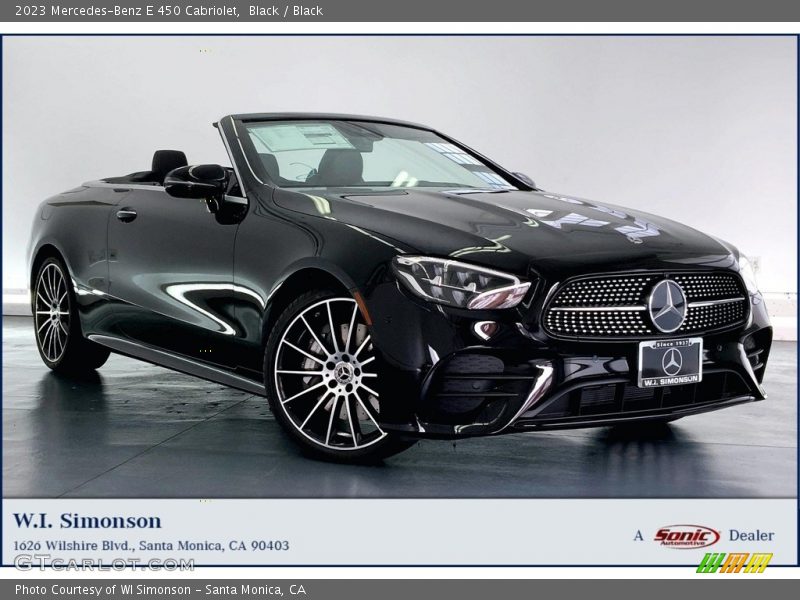 Black / Black 2023 Mercedes-Benz E 450 Cabriolet