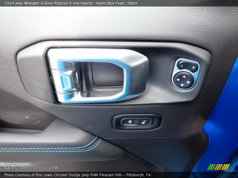 Hydro Blue Pearl / Black 2024 Jeep Wrangler 4-Door Rubicon X 4xe Hybrid
