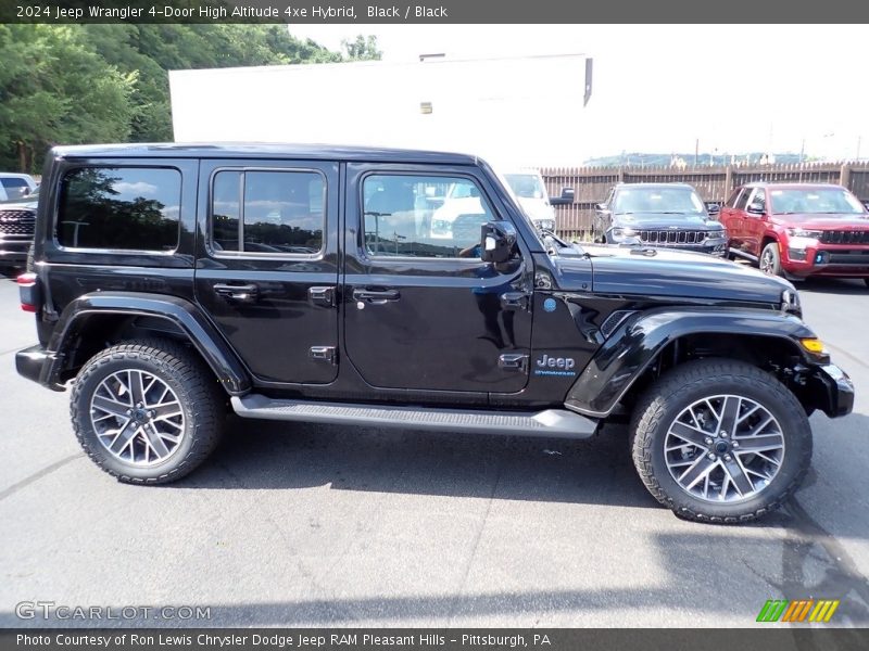 Black / Black 2024 Jeep Wrangler 4-Door High Altitude 4xe Hybrid