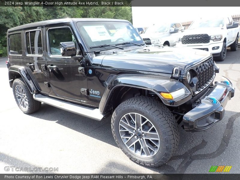 Black / Black 2024 Jeep Wrangler 4-Door High Altitude 4xe Hybrid