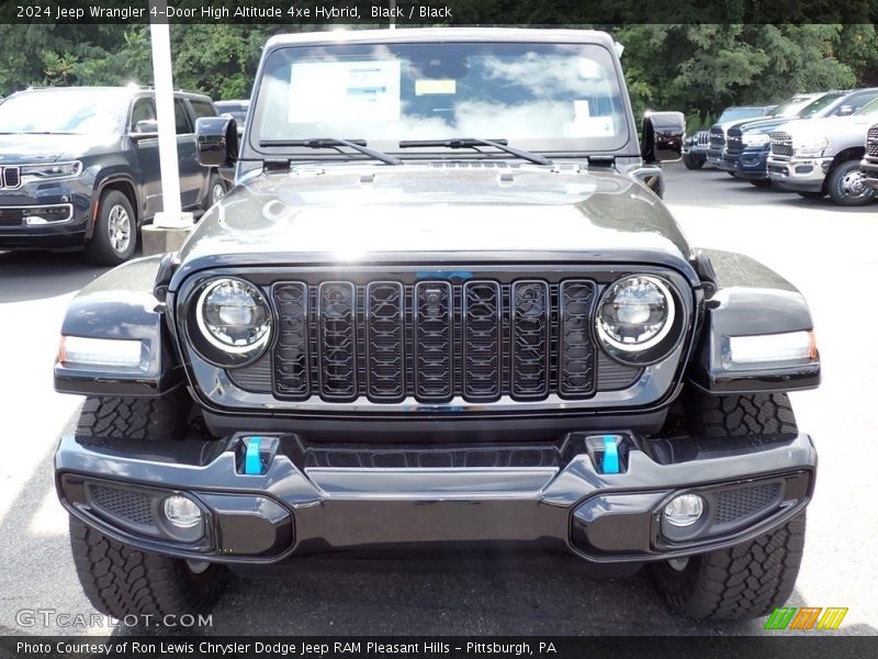 Black / Black 2024 Jeep Wrangler 4-Door High Altitude 4xe Hybrid