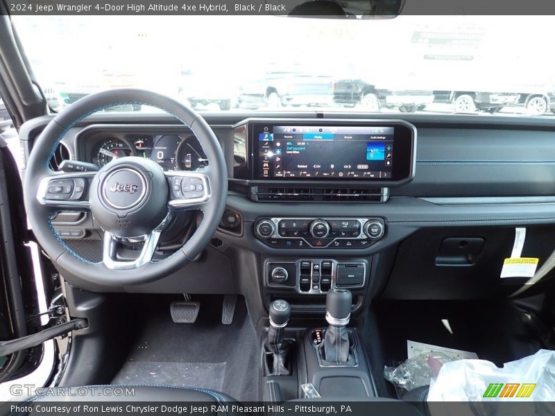 Black / Black 2024 Jeep Wrangler 4-Door High Altitude 4xe Hybrid