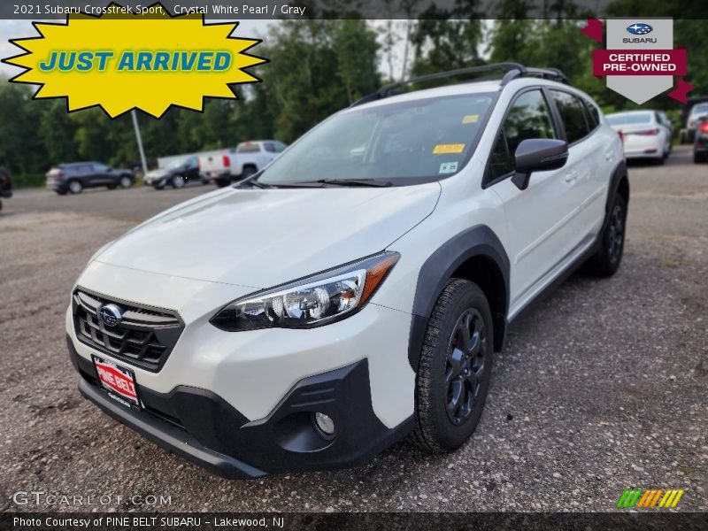 Crystal White Pearl / Gray 2021 Subaru Crosstrek Sport