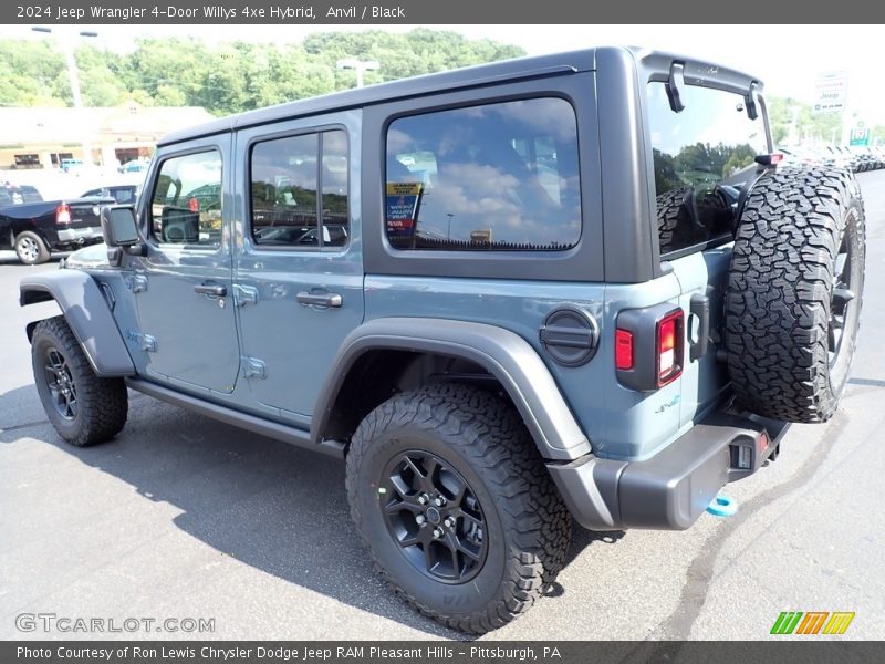 Anvil / Black 2024 Jeep Wrangler 4-Door Willys 4xe Hybrid