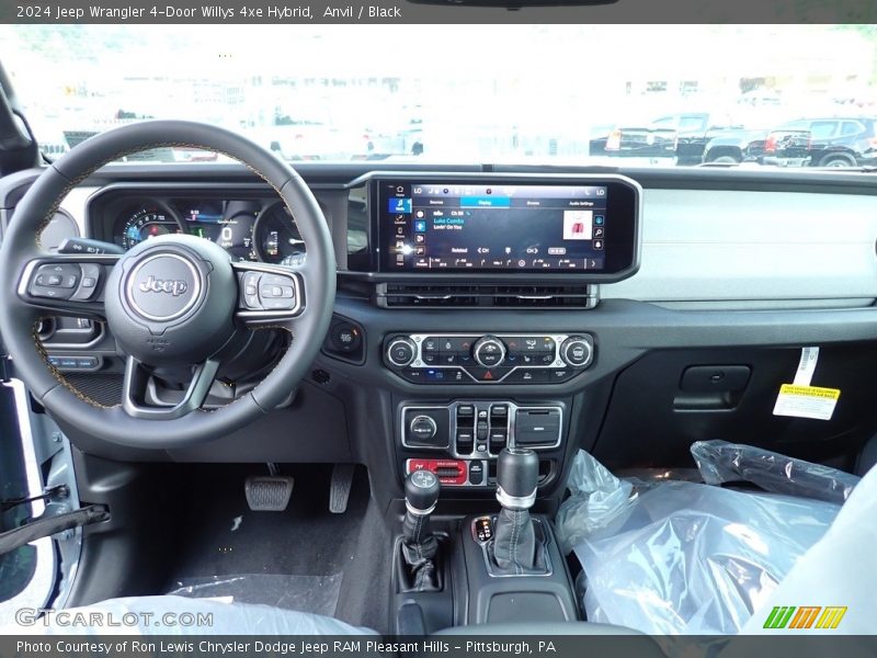Anvil / Black 2024 Jeep Wrangler 4-Door Willys 4xe Hybrid