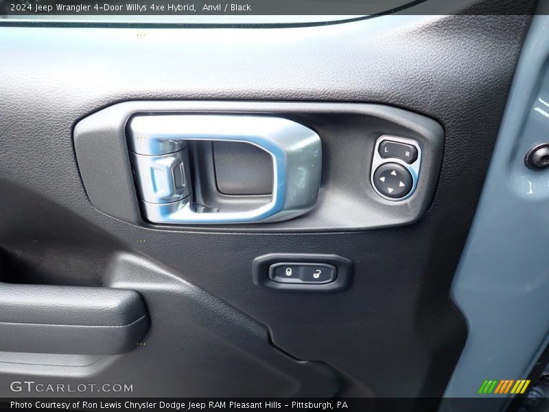 Anvil / Black 2024 Jeep Wrangler 4-Door Willys 4xe Hybrid