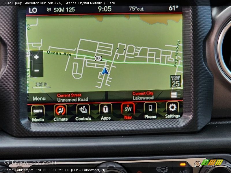 Navigation of 2023 Gladiator Rubicon 4x4