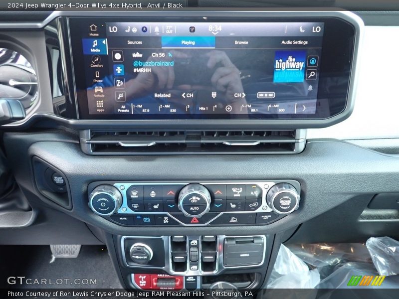 Anvil / Black 2024 Jeep Wrangler 4-Door Willys 4xe Hybrid