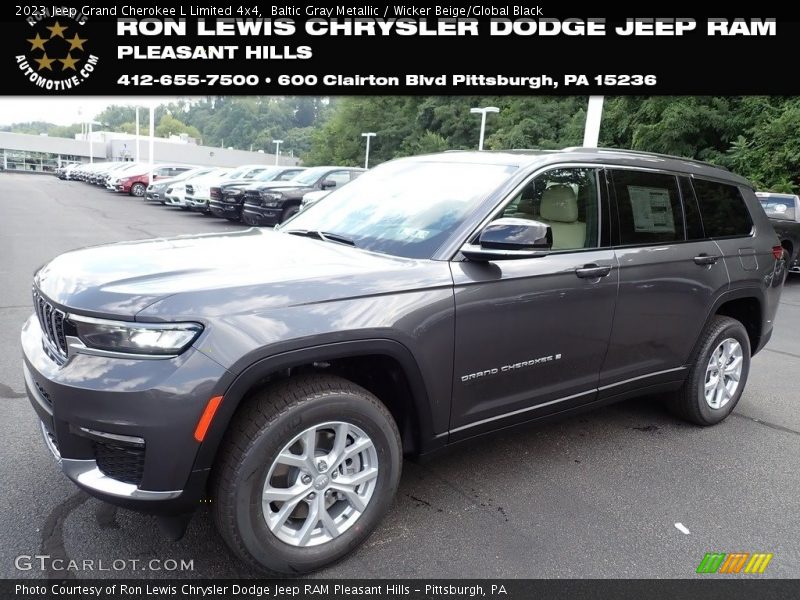 Baltic Gray Metallic / Wicker Beige/Global Black 2023 Jeep Grand Cherokee L Limited 4x4