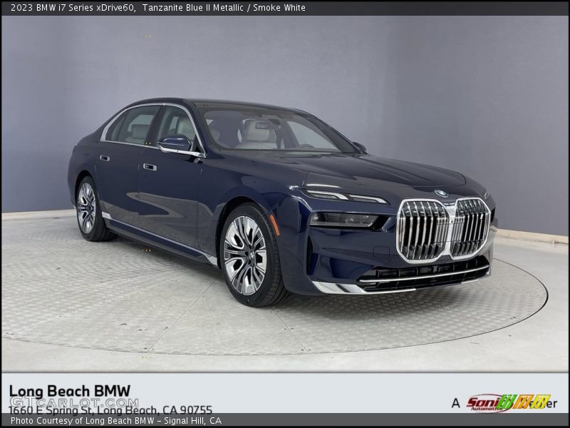 Tanzanite Blue II Metallic / Smoke White 2023 BMW i7 Series xDrive60
