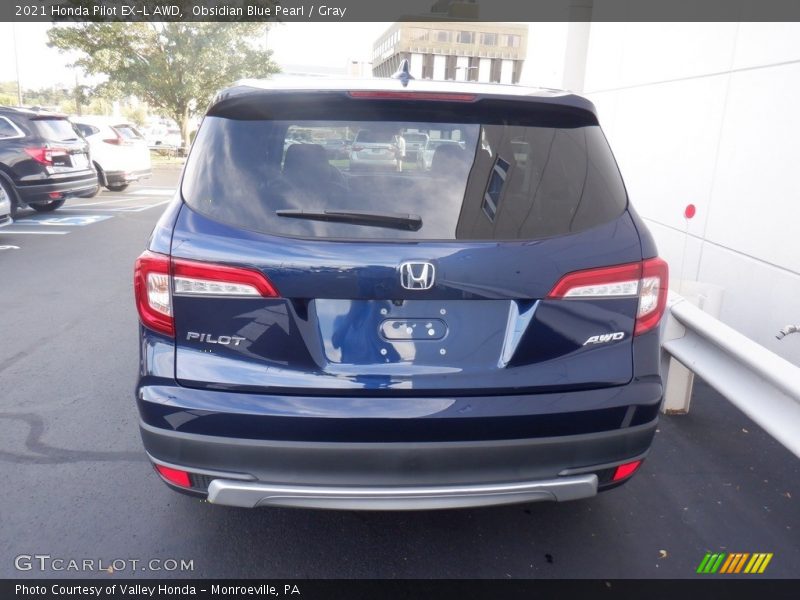 Obsidian Blue Pearl / Gray 2021 Honda Pilot EX-L AWD