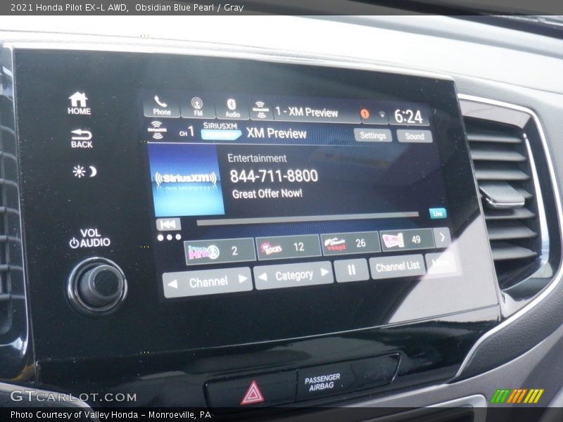 Controls of 2021 Pilot EX-L AWD