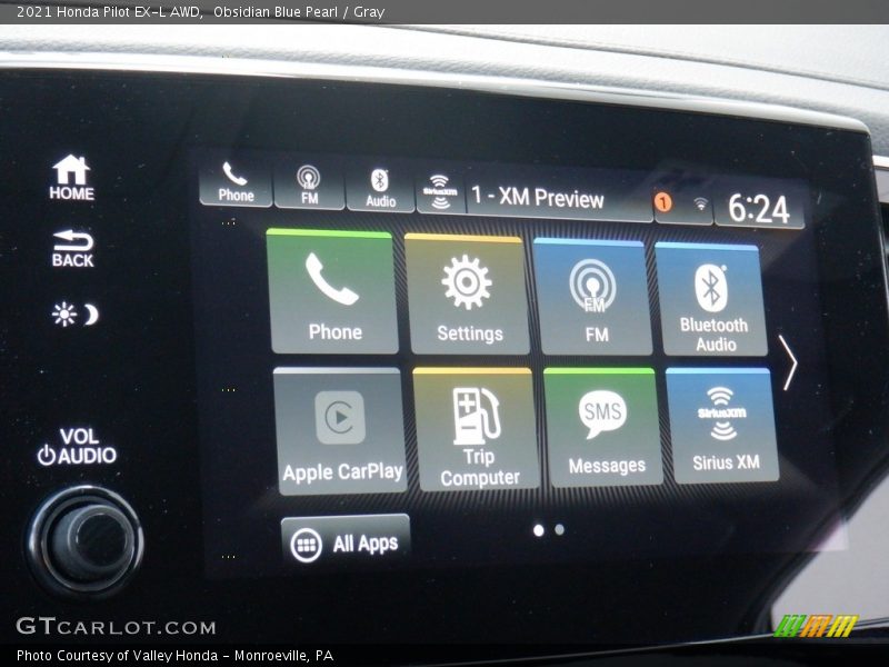 Controls of 2021 Pilot EX-L AWD